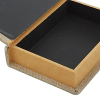 Beige & Brown Traditional Rectangular Wooden Book Set