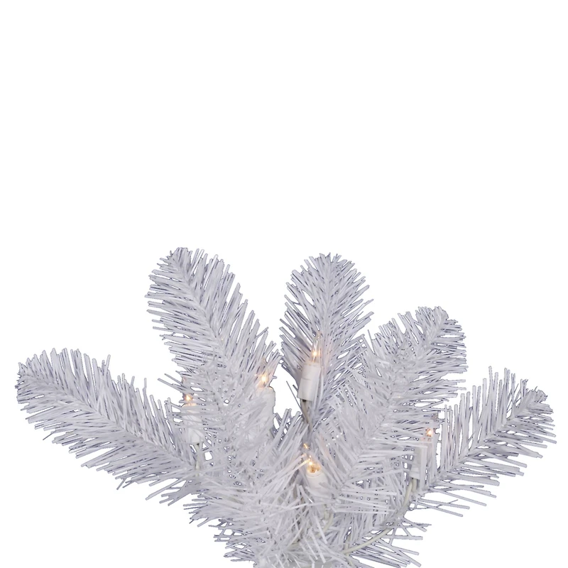 6.5ft. Pre-Lit Sparkle White Spruce Artificial Christmas Tree, Clear Dura-Lit Lights