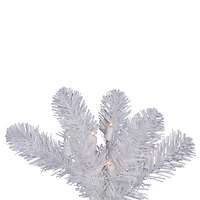 6.5ft. Pre-Lit Sparkle White Spruce Artificial Christmas Tree, Clear Dura-Lit Lights