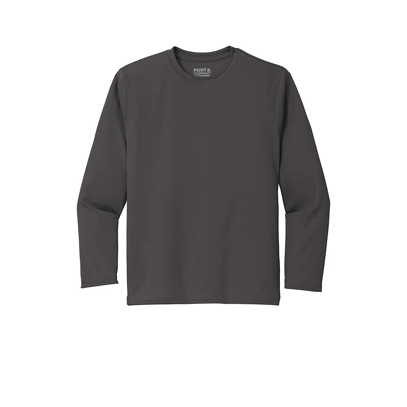 Port & Company® Youth Long Sleeve Performance T-Shirt