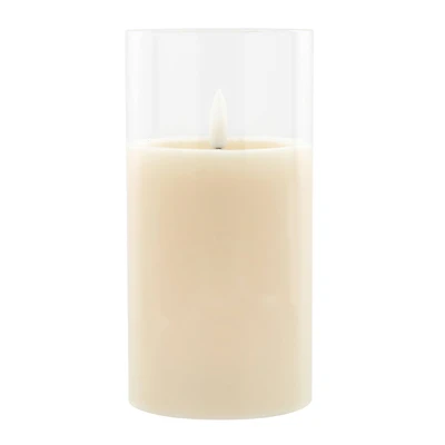 3" x 6" LED Glass Wax Flickering Candle by Ashland