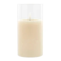 3" x 6" LED Glass Wax Flickering Candle by Ashland