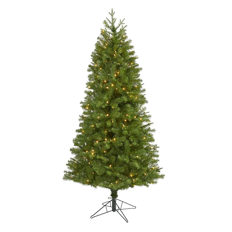 6.5ft. Pre-Lit Vancouver Spruce Artificial Christmas Tree, Warm White LED Lights