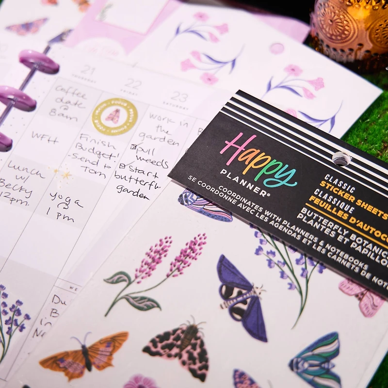 The Classic Happy Planner® Butterfly Botanics Sticker Book