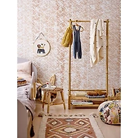 Hello Honey® 12.5" Wood Stool with Rattan Legs