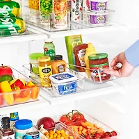 Sorbus Small Clear Organizing Bins on Wheels with Removable Dividers, 2ct.