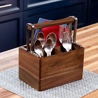 Honey Can Do Acacia Cutlery Caddy
