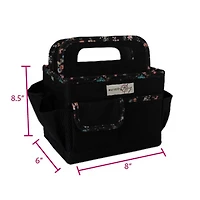 Everything Mary Black & Floral Collapsible Craft Caddy