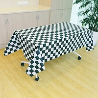 24 Pack: 54" x 108" Black & White Checker Plastic Table Cover by Celebrate It™