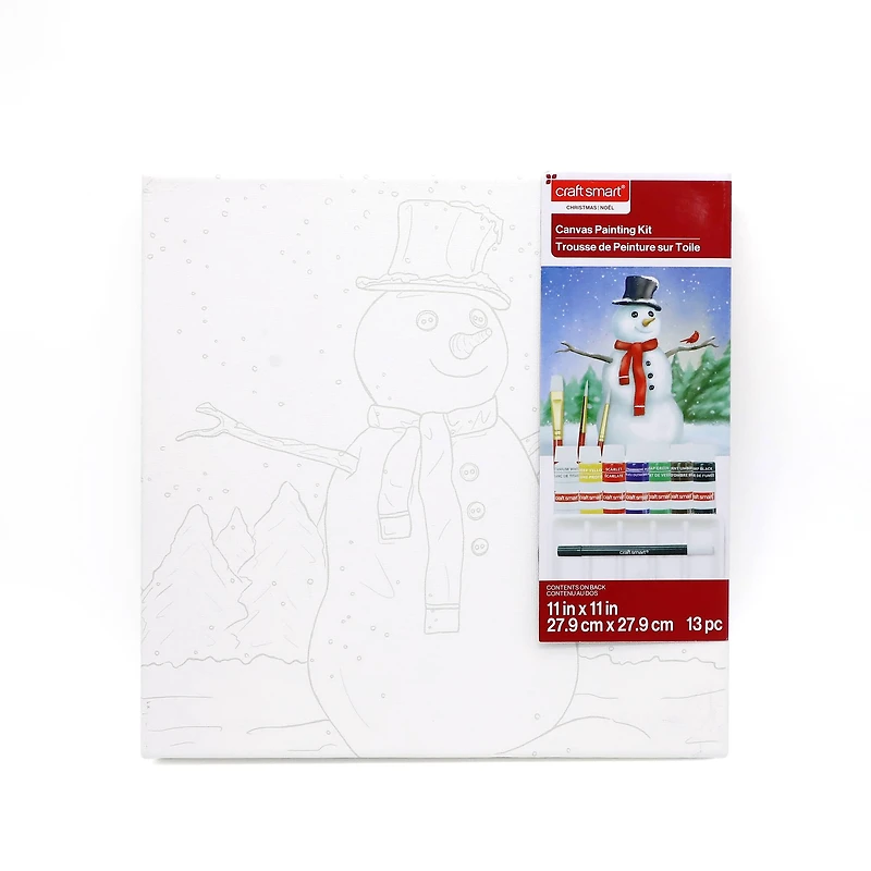 11" x 11" Snowman Canvas Painting Kit by Artist's Loft™