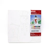 11" x 11" Snowman Canvas Painting Kit by Artist's Loft™