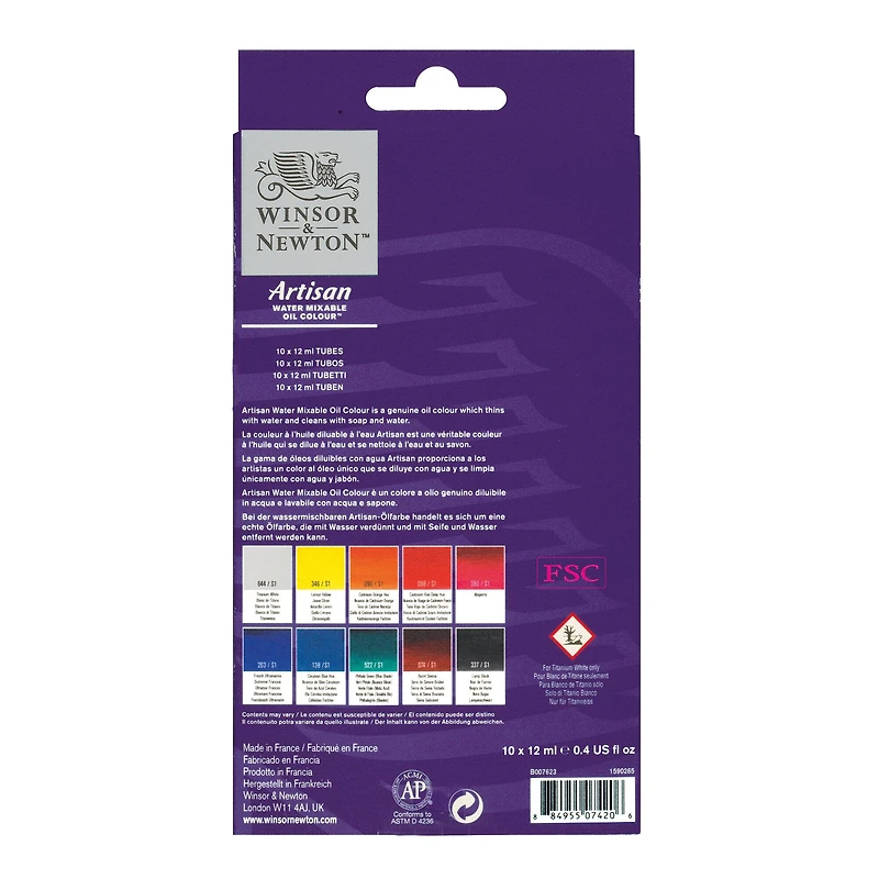 9 Packs: 10 ct. (90 total) Winsor & Newton™ Artisan Water Mixable Oil Colour™ Set