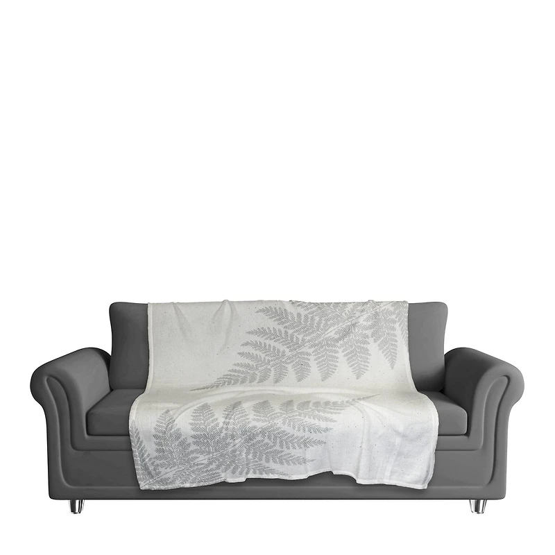 Neutral Fern 50" x 60" Coral Fleece Blanket