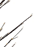 5ft. Pre-Lit Black Twig Artificial Christmas Tree, Warm White LED Lights