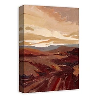 Painted Mountain Landscape Canvas Wall Art