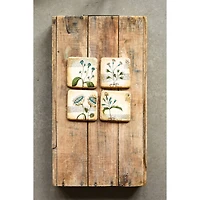 Hello Honey® Floral Coaster Set in Wood Box