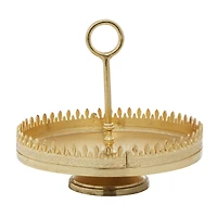13" Gold Aluminum Glam Tray Stand