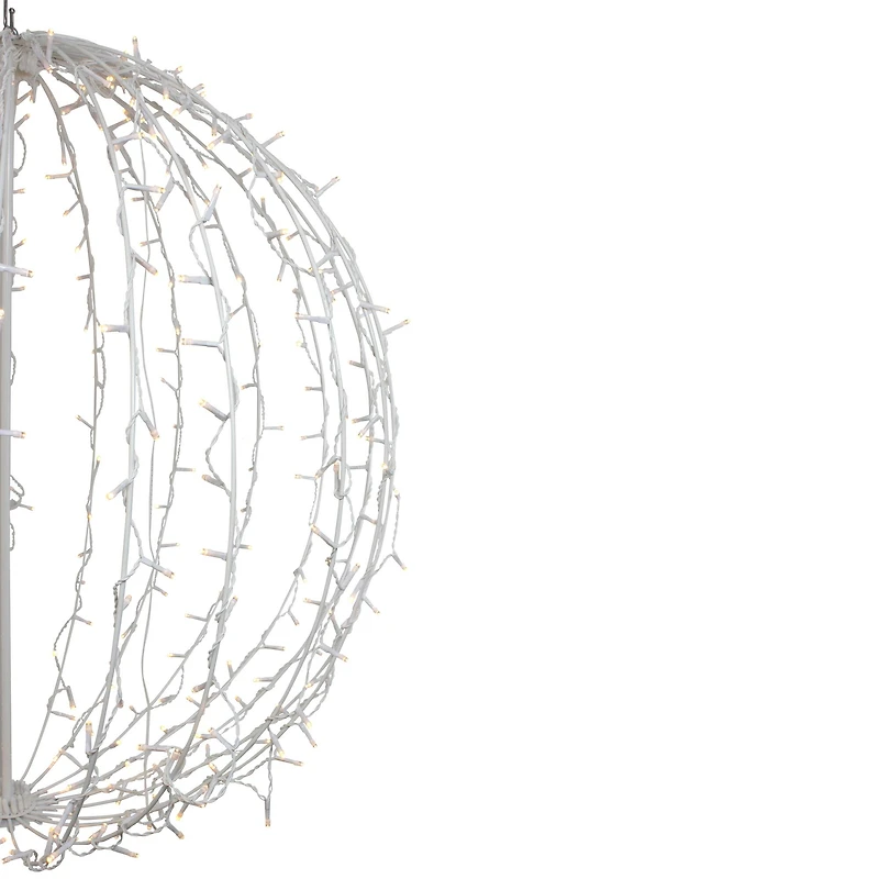 30" LED Lighted 3D Christmas Hanging Ball Decoration