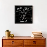 Black Palmistry Guide Canvas Wall Art