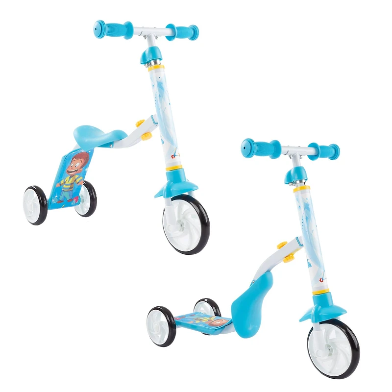 Toy Time 2-in-1 Convertible Scooter for Toddlers & Children