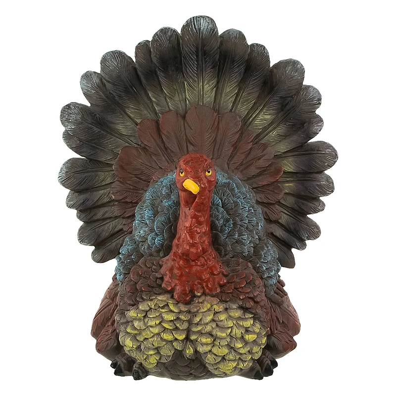 10.5" Fall Harvest Turkey Tabletop Decoration
