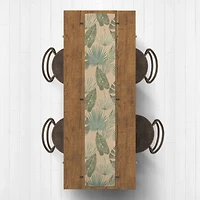 90" Tropical Palm Cotton Twill Runner