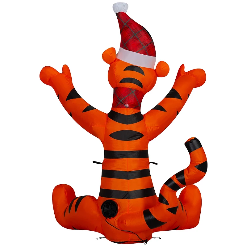 3.5" Airblown® Inflatable Christmas Tigger in Santa Hat