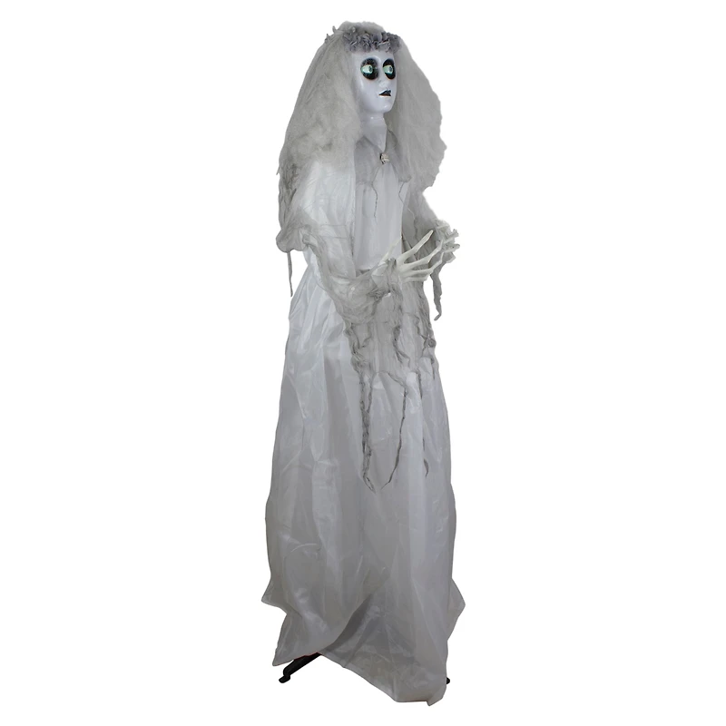 6ft. Lighted & Animated Ghost Bride Halloween Decoration