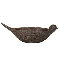 Hello Honey® 10" Brown Debossed Stoneware Bird Bowl with Reactive Glaze, 2ct.