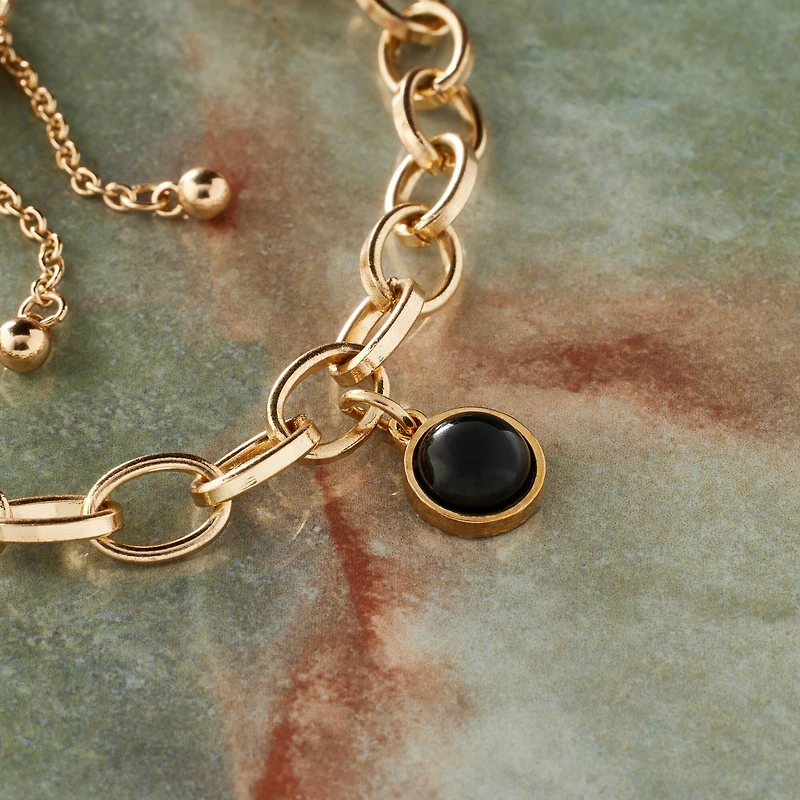 Round Obsidian Charm by Bead Landing™