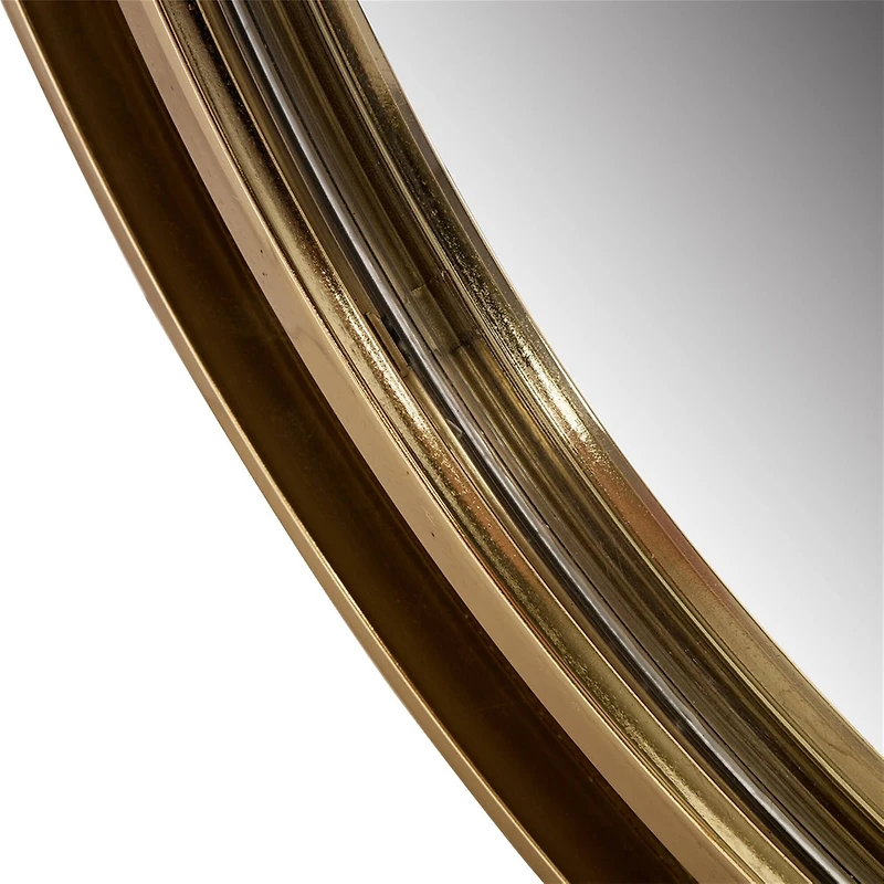 Glitzhome® 24" Deluxe Round Gold Mirror
