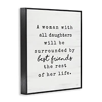 Stupell Industries Woman With All Daughters Loving Family Quote Framed Giclee Art