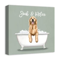 Soak And Relax 16" x 16" Canvas Wall Art