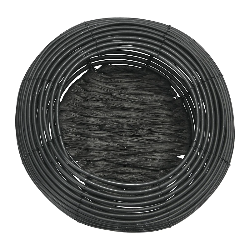 6" Black Plastic Planter with Metal Feet