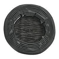 6" Black Plastic Planter with Metal Feet