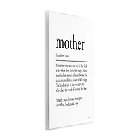 Stupell Industries Mother Definition Funny Motivational Phrase Superhuman Synonym Wall Plaque Art