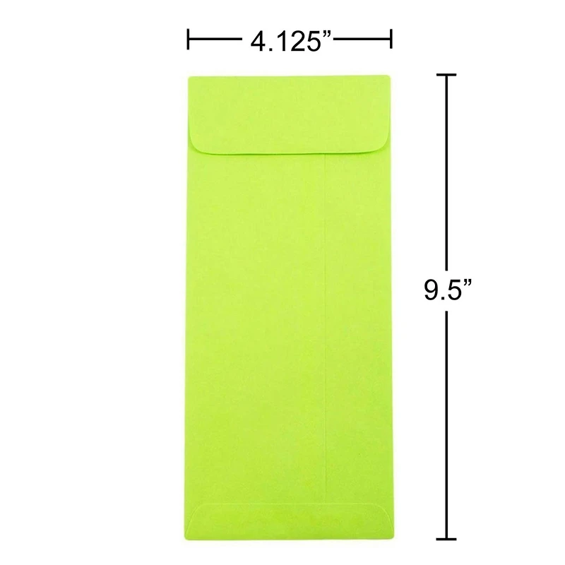 JAM Paper #10 Ultra Lime Green Policy Business Envelopes