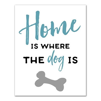 Home Is Where The Dog Is Canvas Wall Art