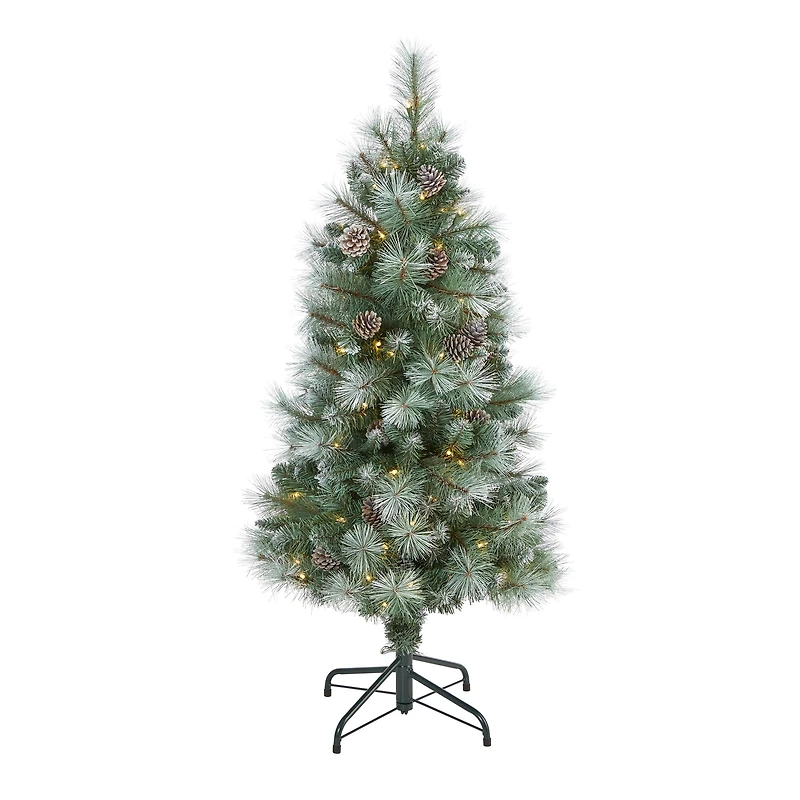 4ft. Pre-Lit British Columbia Mountain Pine Artificial Christmas Tree, Clear LED Lights