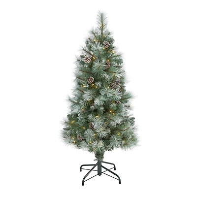 4ft. Pre-Lit British Columbia Mountain Pine Artificial Christmas Tree, Clear LED Lights