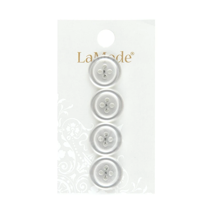 LaMode 5/8" Translucent 4-Hole Buttons, 4ct.