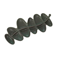 Hello Honey® 20.5" Matte Brown Stoneware Abstract Leaf Shaped Plate