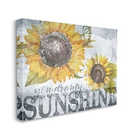 Stupell Industries You Are My Sunshine Sunflower Canvas Wall Art