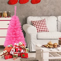 Costway 3ft. Unlit Pink Artificial Christmas Tree