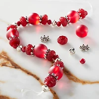 Red & Aurora Borealis Resin, Glass & Metal Bead Mix by Bead Landing™