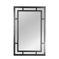 Hello Honey® 40" Geometric Art Deco Glass Wall Mirror