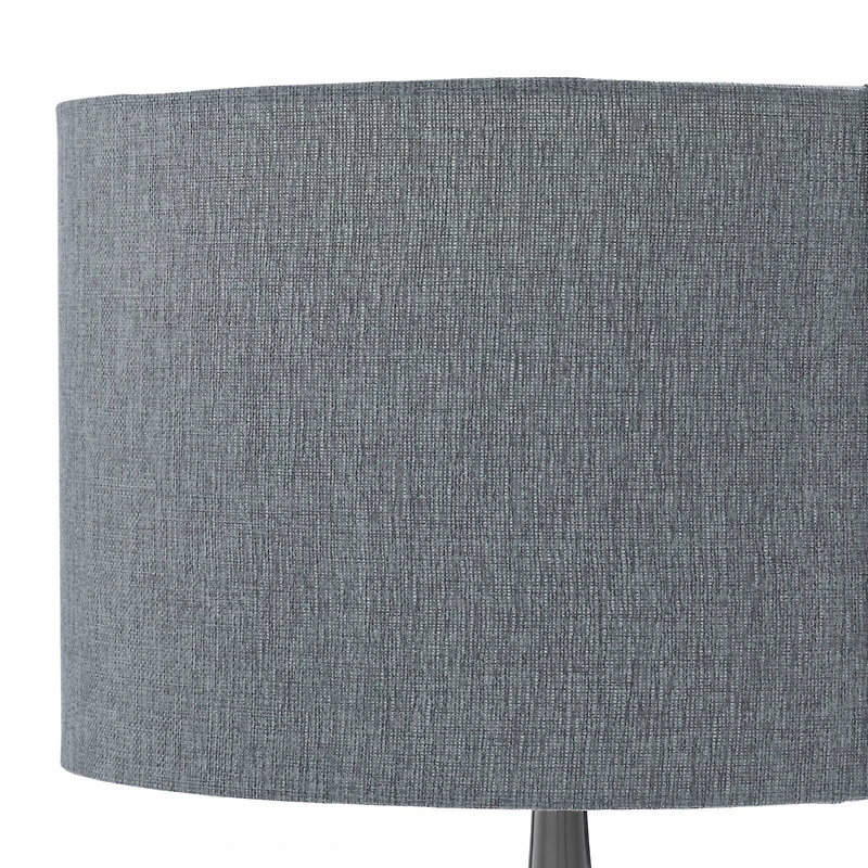 Grey Metal Traditional Table Lamp, 24" x 15" x 15"