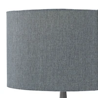 Grey Metal Traditional Table Lamp, 24" x 15" x 15"