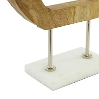 Silver Aluminum Contemporary Sculpture, Bird 13" x 10" x 3"