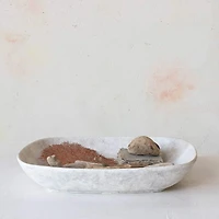 Hello Honey® 15.25" Cream Decorative Stoneware Tray